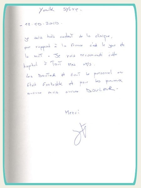 Letter of A Satisfied Patient for Hospitadent Letter of A Satisfied Patient for Hospitadent
