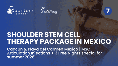 Stem Cell Therapy for Shoulder Joints Package at Quantum Biohack Cancun & Playa del Carmen Mexico | MSC Articulation Injections + 3 Free Nights special for summer 2026 