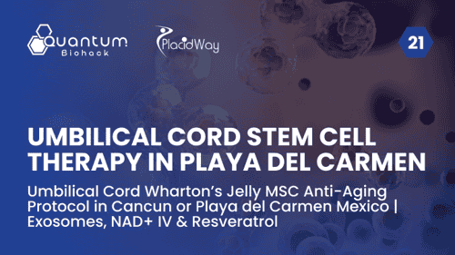 Umbilical Cord Wharton’s Jelly MSC Anti-Aging Protocol in Cancun or Playa del Carmen Mexico | Exosomes, NAD+ IV & Resveratrol