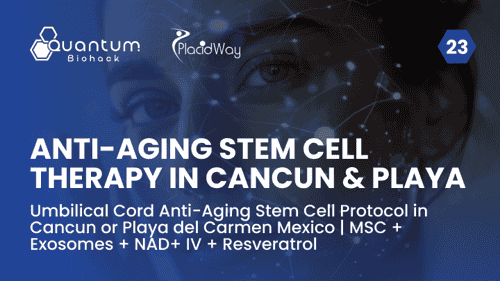 Umbilical Cord Anti-Aging Stem Cell Protocol in Cancun or Playa del Carmen Mexico | MSC + Exosomes + NAD+ IV + Resveratrol