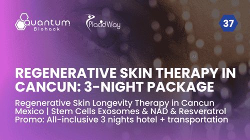 Regenerative Skin Longevity Therapy in Cancun Mexico | Stem Cells Exosomes & NAD & Resveratrol Promo: All-inclusive 3 nights hotel + transportation 