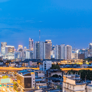 Bangkok Central Train Station Skyline Cityscape