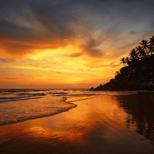 Varkala beach in Kerala India