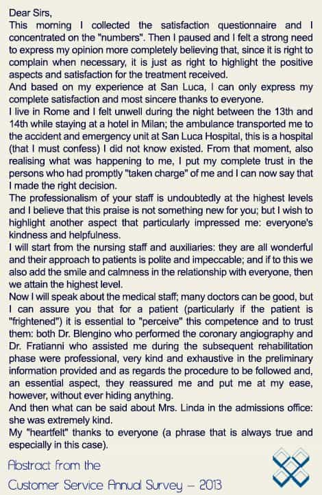 Cardiac Patient Testimonial Italy Cardiac Patient Testimonial Italy