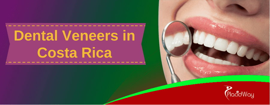 A graphic showcasing dental veneers in Costa Rica