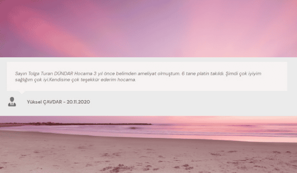 Neurosurgery in Turkey | Assoc. Prof. Dr. Tolga Turan DÜNDAR Testimonials