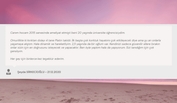 Neurosurgery in Turkey | Assoc. Prof. Dr. Tolga Turan DÜNDAR Testimonials