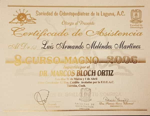 All on X Dental Studio in Los Algodones Certificate