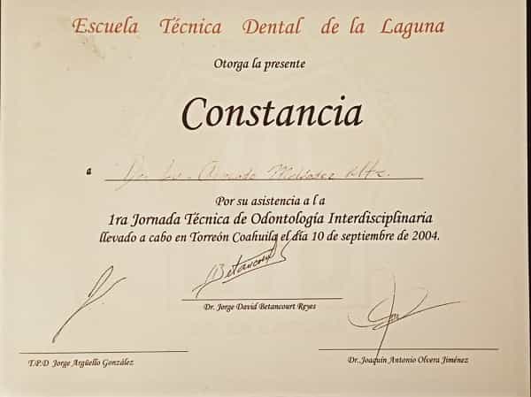 Los Algodones All on X Dental Studio Certificate