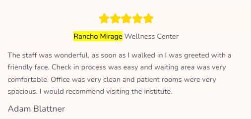 Reseña de pacientes del California Wellness Institute