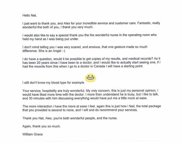 شهادة مستشفى آسيا للتجميل