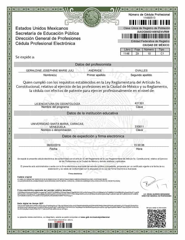 Certificado de Rincón Dental