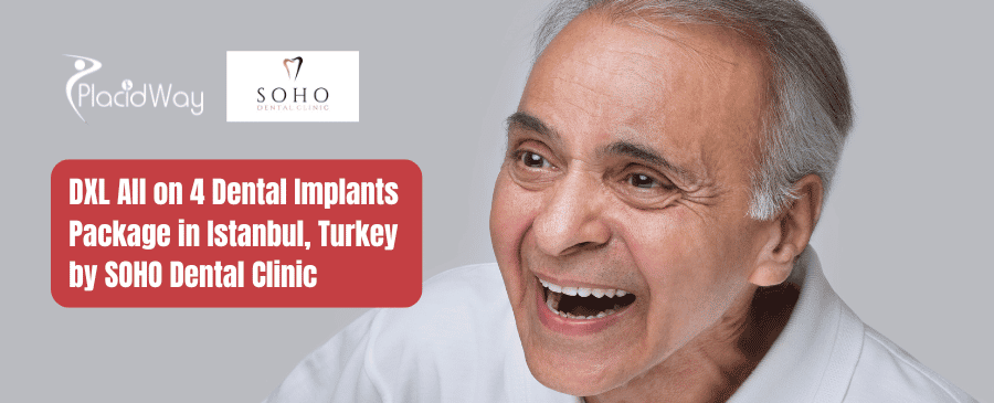 Paquete de implantes dentales DXL All on 4 en Estambul, Turquía, de la Clínica Dental SOHO