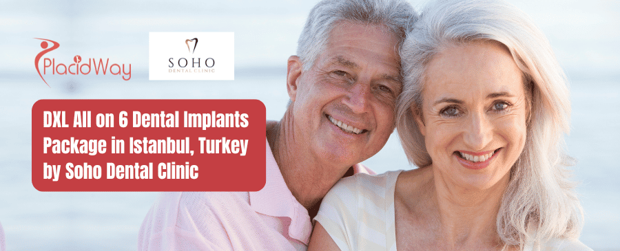 Paquete de implantes dentales DXL All on 6 en Estambul, Turquía, de la Clínica Dental Soho