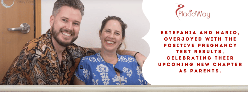 Estefanía y Mario, llenos de alegría con el resultado positivo de la prueba de embarazo, celebrando su próximo nuevo capítulo como padres.