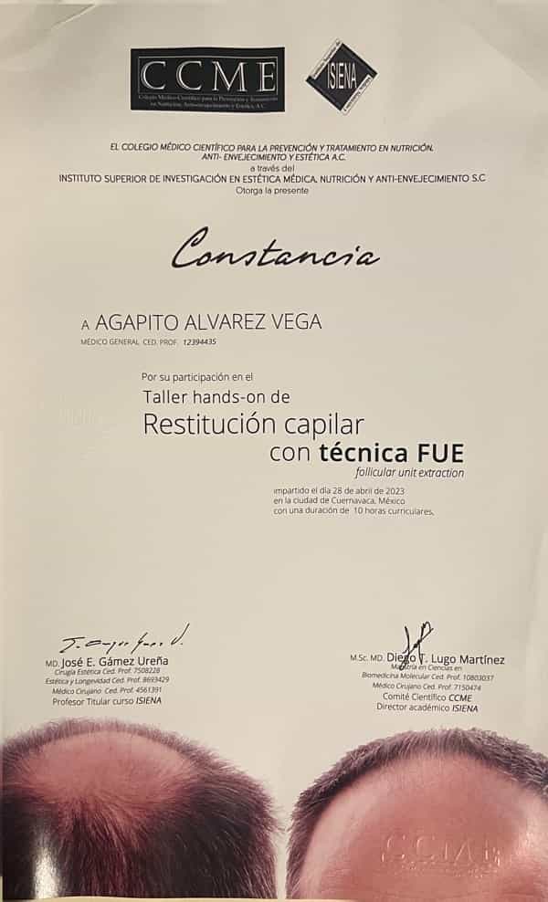Certificado CCME recibido por ICONIC Medical Aesthetic