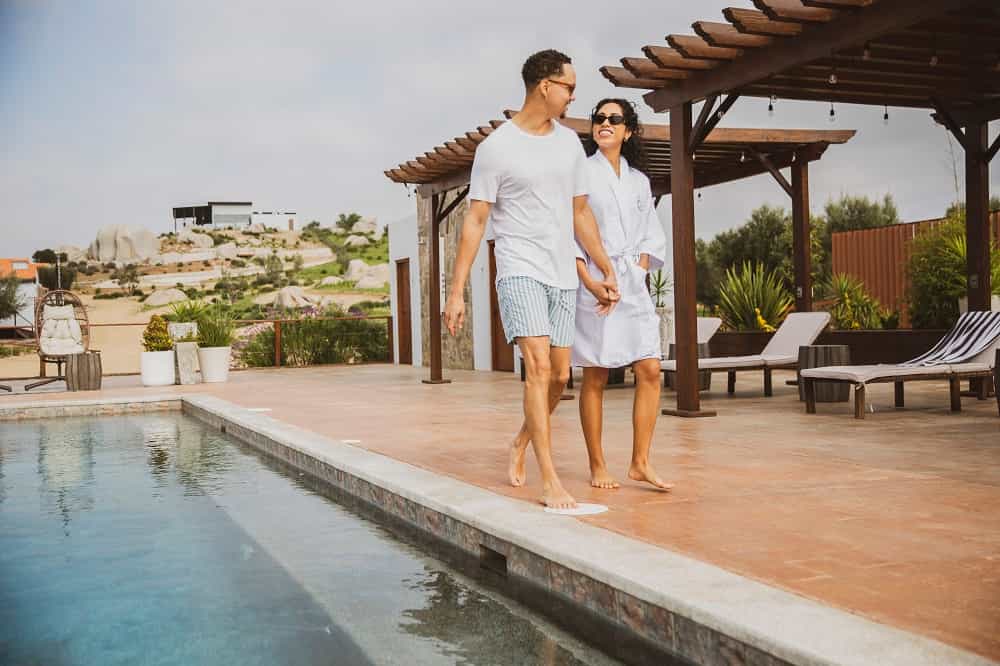 Montevalle Pool Area in Valle de Guadalupe, B.C., Mexico