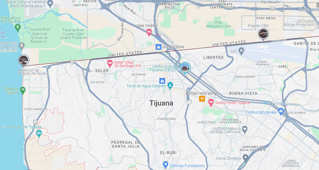 Tijuana on Map