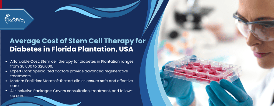 Average Cost of Stem Cell Therapy for Diabetes in Florida Plantation, USA