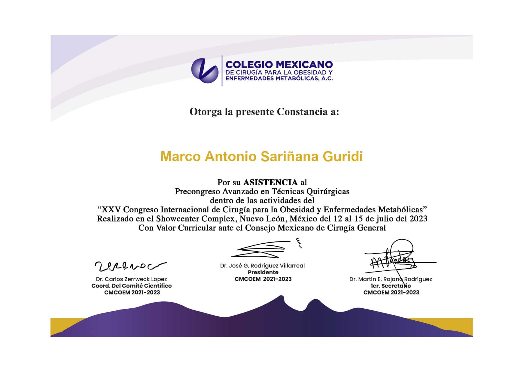 Experto certificado en bariátrica