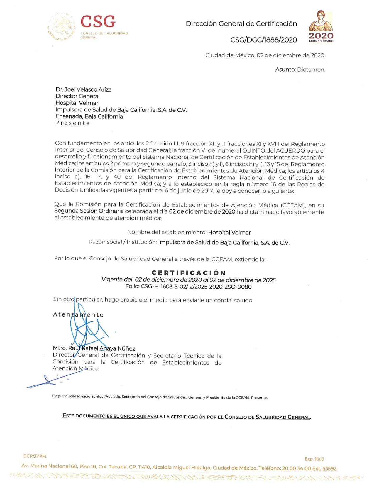 Premio del Hospital Velmar