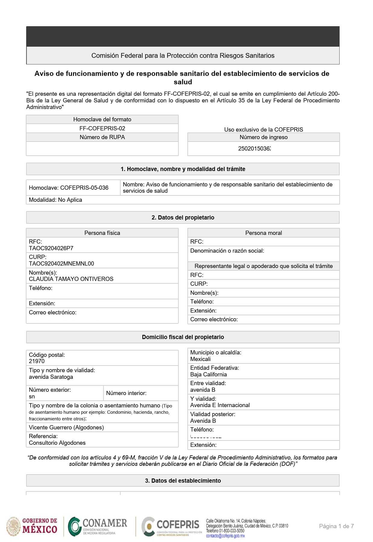 Certificado de Care Smile Center