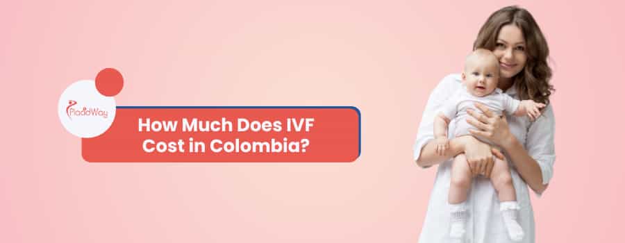 A graphic illustrating the cost and process of IVF in Colombia
