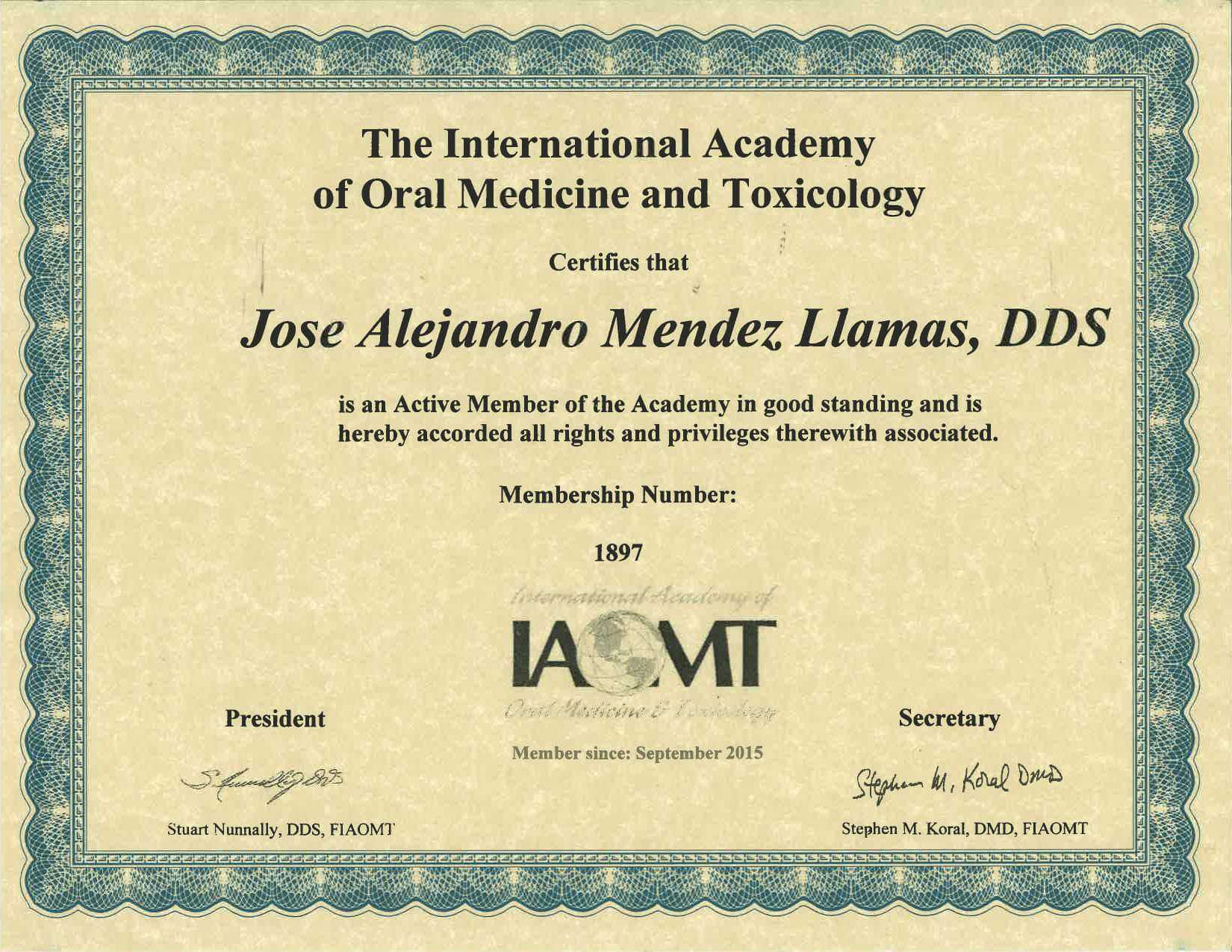 Dental Practice Certification