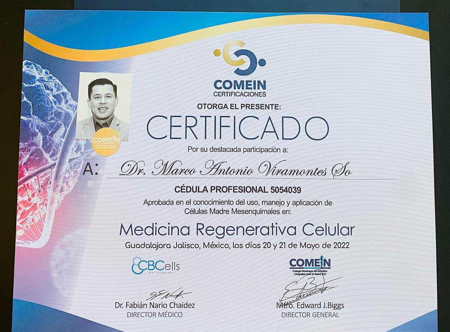 Certificado de Jouvence Beauty & Wellness Tijuana