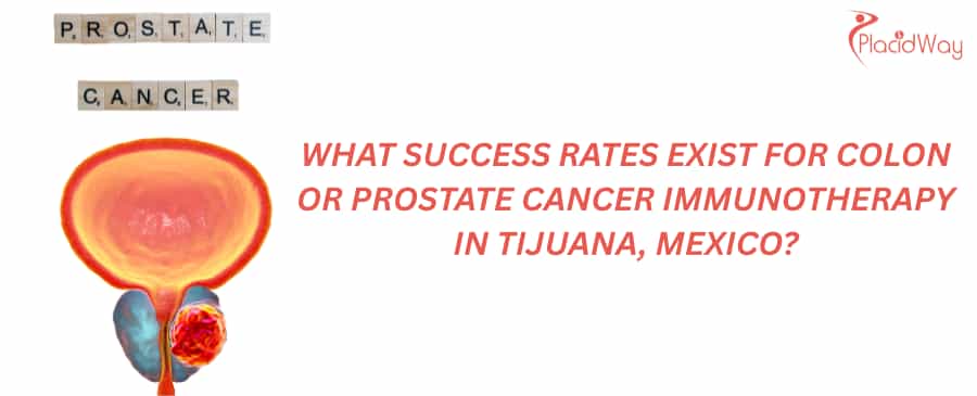 ¿Qué tasas de éxito existen para la inmunoterapia contra el cáncer de colon o próstata en Tijuana, México?