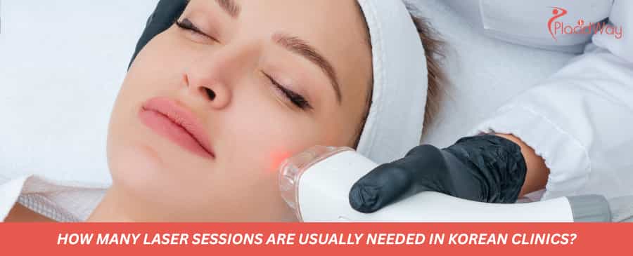 How many laser sessions are usually needed in Korean clinics?
