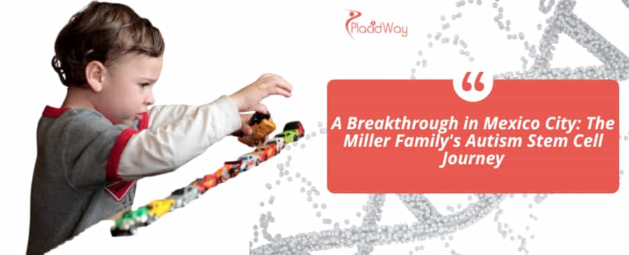 Autistic boy playing with toy cars