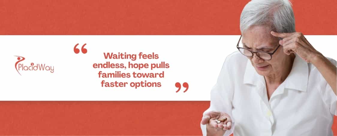 How do wait times for Alzheimer’s treatment in Canada compare to clinics in Puerto Vallarta?