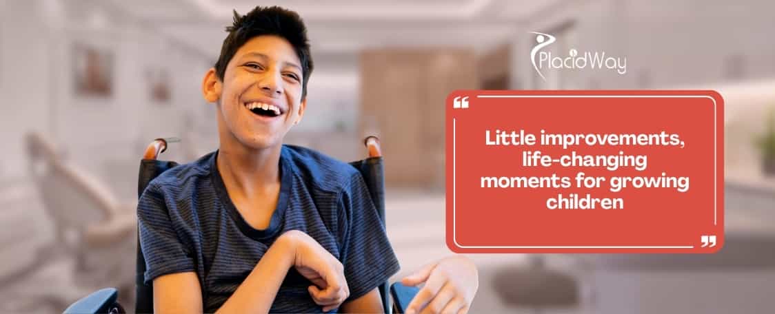 What improvements can children with cerebral palsy expect after receiving stem cell therapy in Osaka