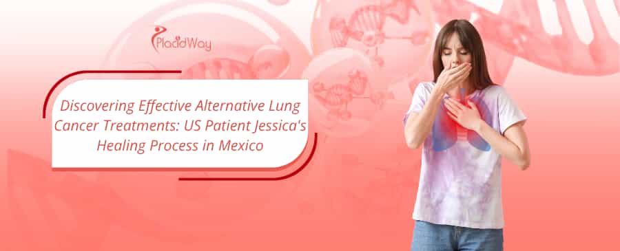 Women coughing due to lung cancer