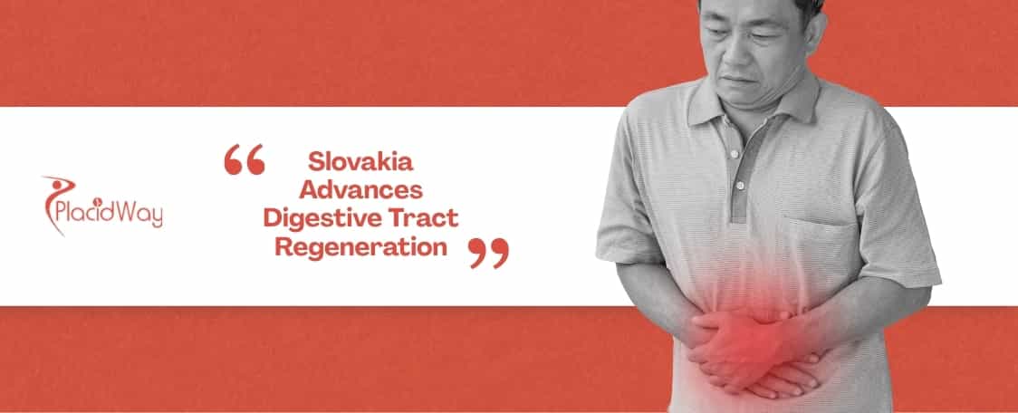 How do advanced stem cell therapies in Slovakia help repair and regenerate the digestive tract