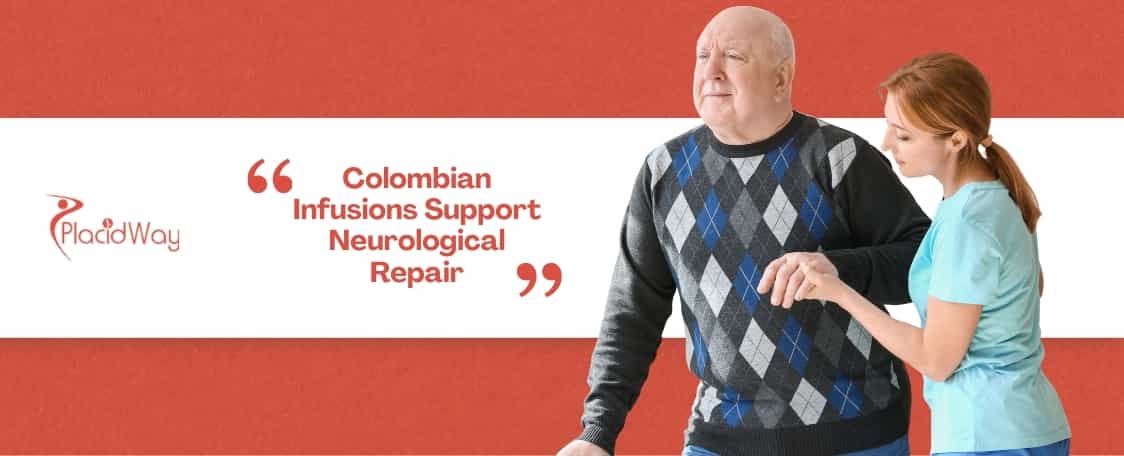 How do custom stem cell infusions in Colombian clinics aid in neurological repair and immunomodulation