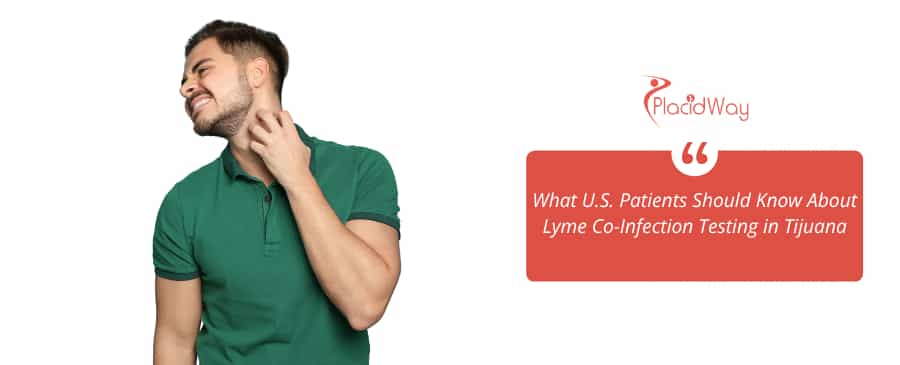 Man itches neck due to lyme disease