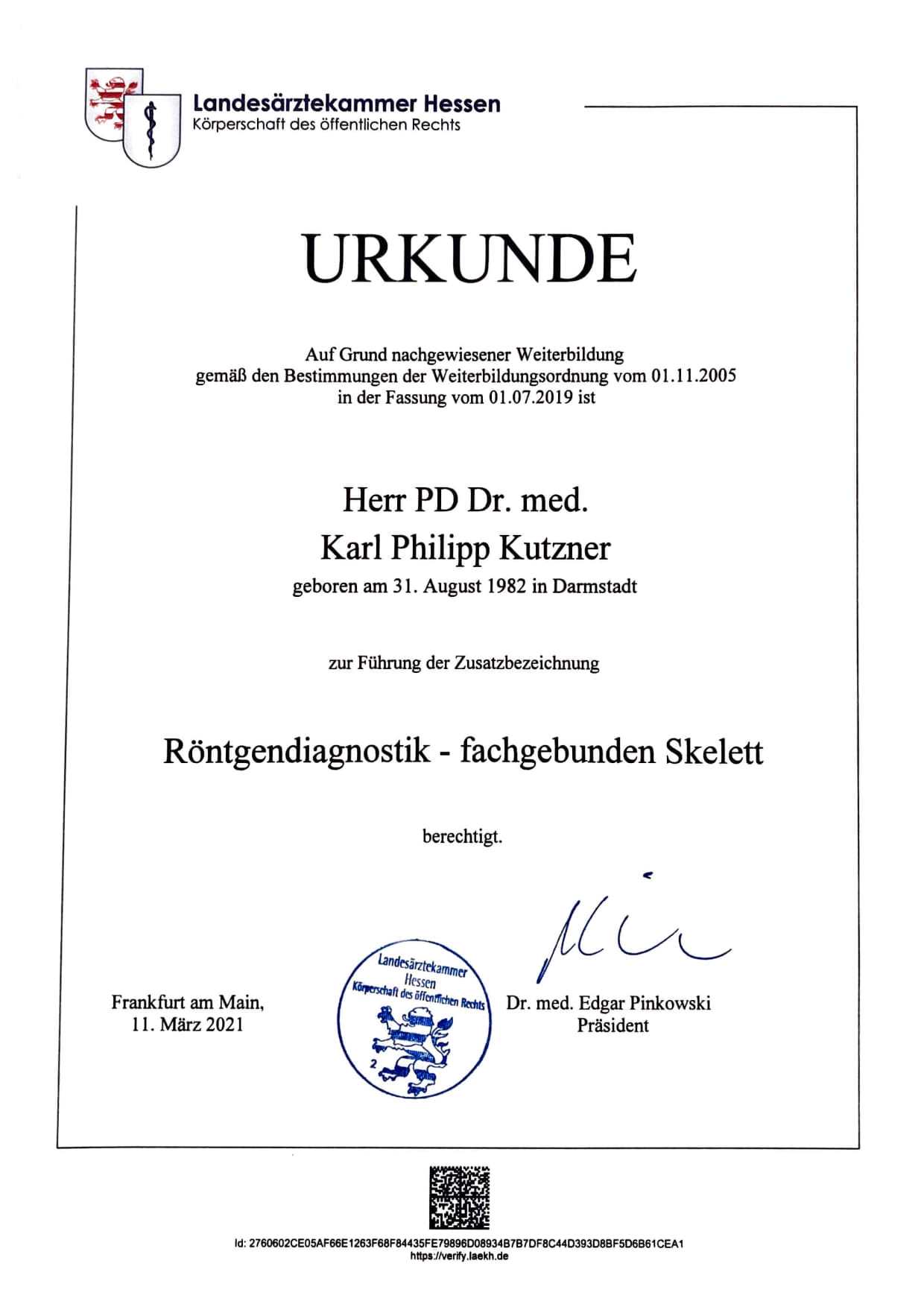 Сертификация ENDOPROTHETICUM Rhein-Main 10