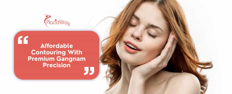 What is the typical price for silicone or porous polyethylene chin implant placement in Gangnam?