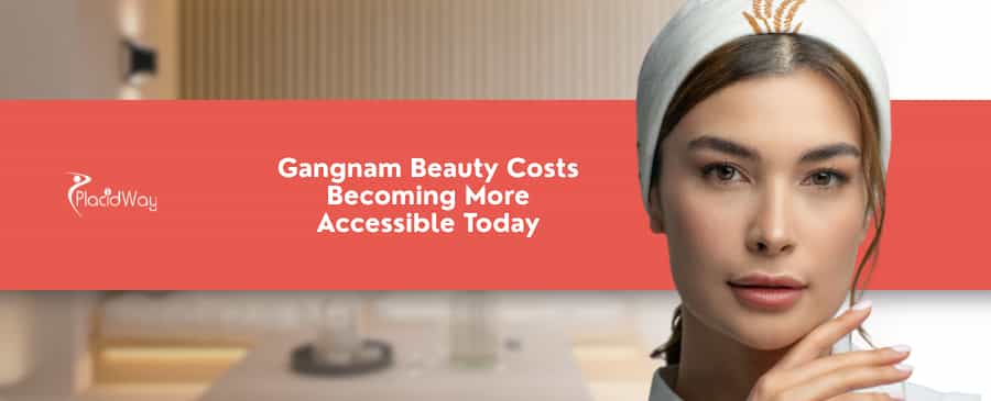 What does a direct or indirect brow lift procedure typically cost in Gangnam?