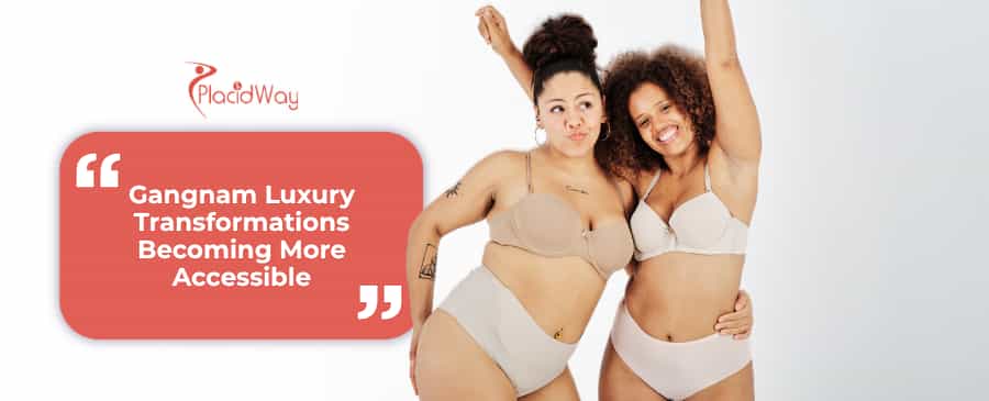 What is the total package price for a mommy makeover (tummy tuck + breast surgery) in Gangnam?