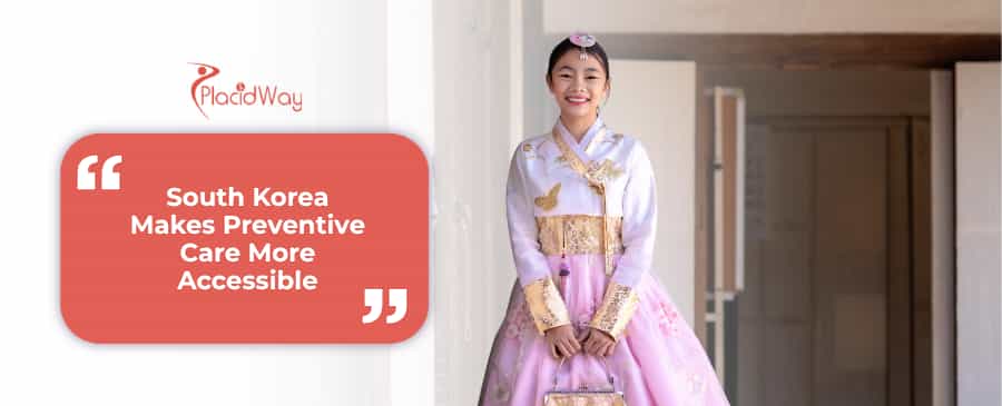What is the average price for a comprehensive health screening package in South Korea?