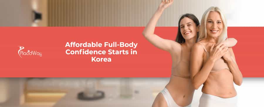 How much does complete liposuction of 5+ body areas cost in South Korea?