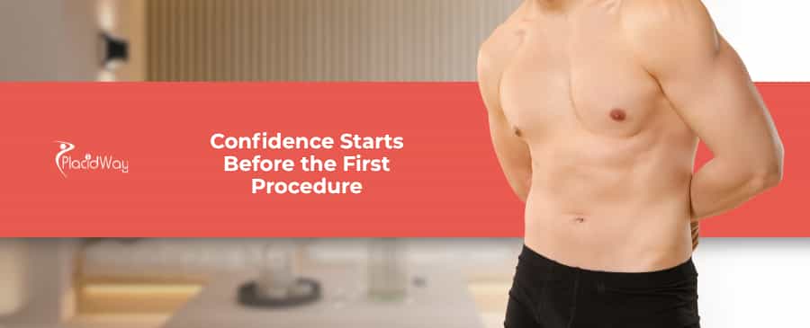 What are the essential preoperative steps for male breast reduction surgery in Gangnam?
