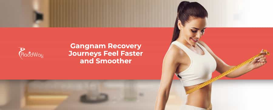 What does the typical recovery schedule look like after body contouring surgery in Gangnam?