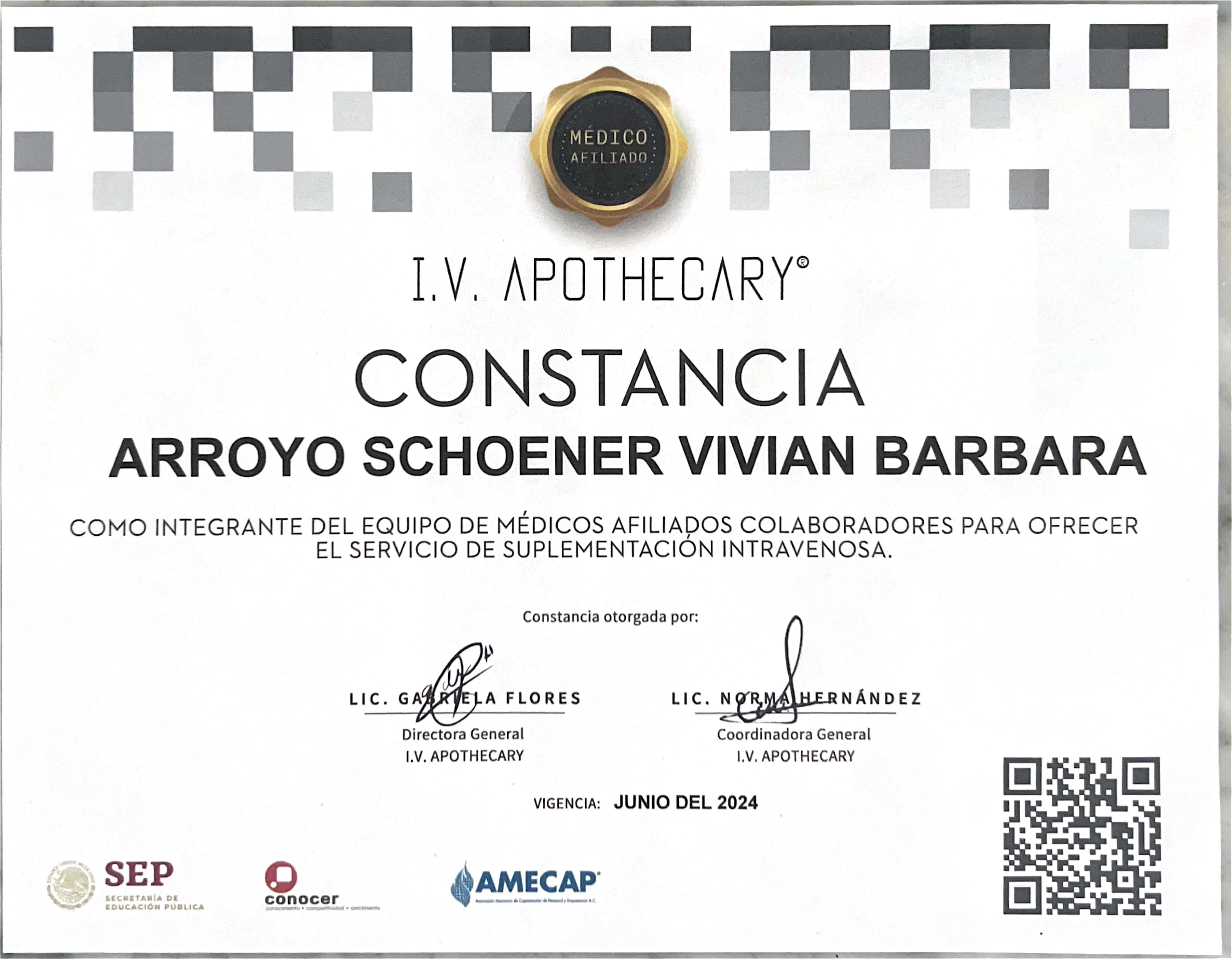 IV Apothecary Certification in Intravenous Wellness Therapies