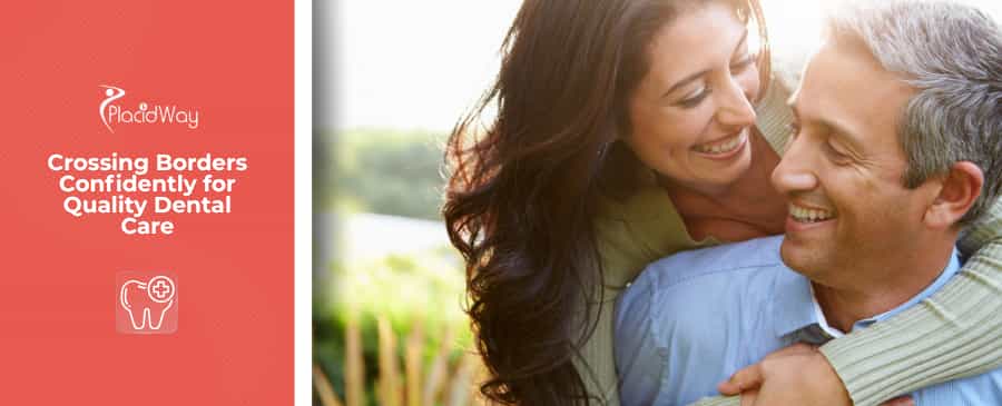 Happy couple smiles after dental treatment