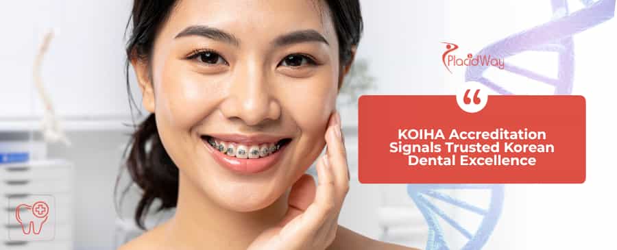 Happy woman with braces