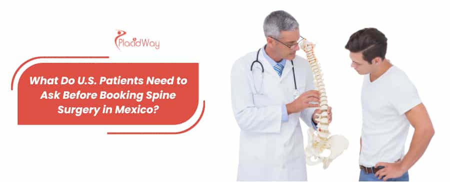 doctor explains patient's spine issue
